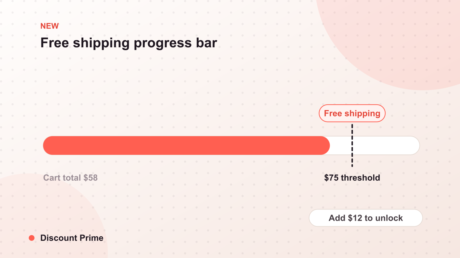 New in Discount Prime: Free Shipping Discounts with a Progress Bar